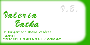 valeria batka business card